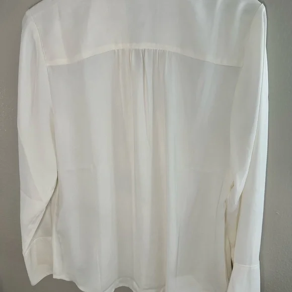 Chico's Women's White Ruffle Blouse Size L - Picture 3 of 8